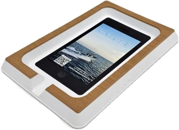 | 20mm Foam Cell Phone Holder for Boats | SeaDek | Cell Phone Dash Accessory | Perfect for Fishing Boat Center Consoles | Adhesive Backing Boat Accessories | Mocha/White