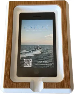 | 20mm Foam Cell Phone Holder for Boats | SeaDek | Cell Phone Dash Accessory | Perfect for Fishing Boat Center Consoles | Adhesive Backing Boat Accessories | Mocha/White