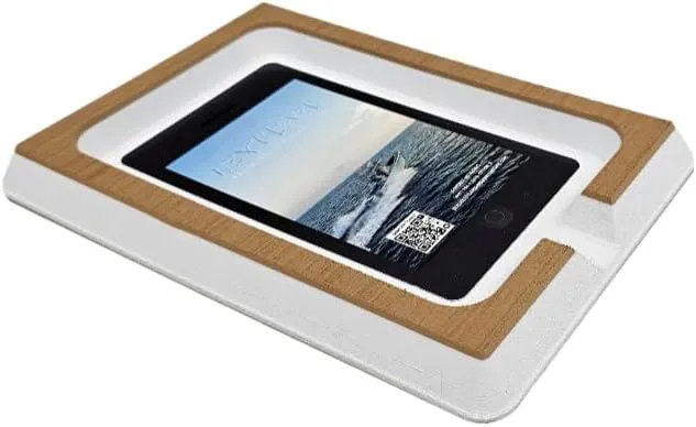 | 20mm Foam Cell Phone Holder for Boats | SeaDek | Cell Phone Dash Accessory | Perfect for Fishing Boat Center Consoles | Adhesive Backing Boat Accessories | Mocha/White