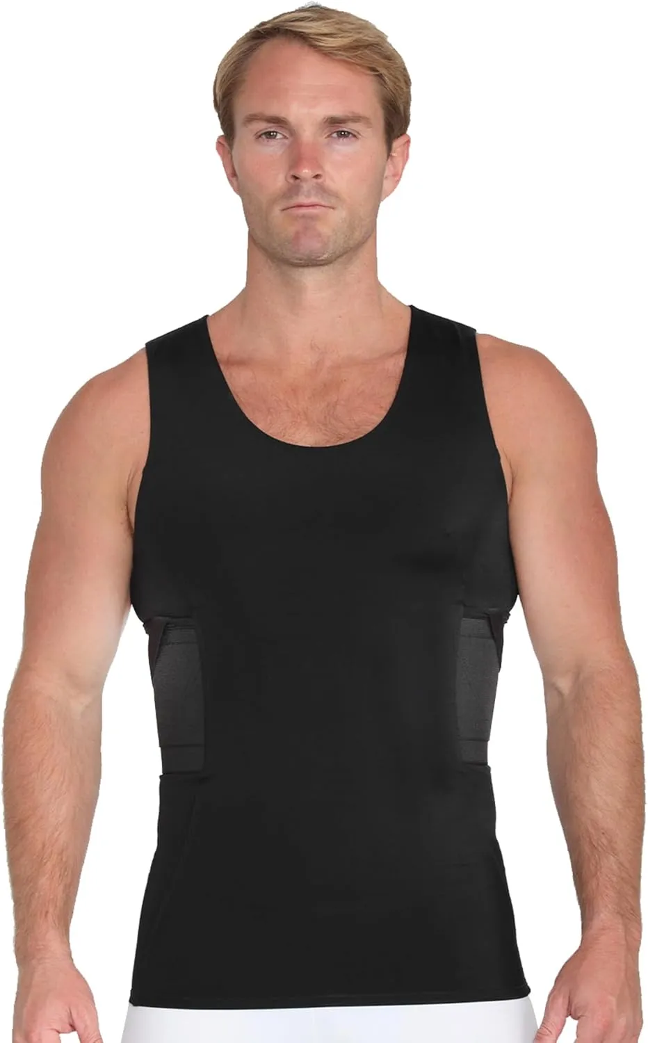 -Made in USA- Mens Concealed Carry Holster Slimming Compression Shapewear Under-Shirt Concealed Gun Holster