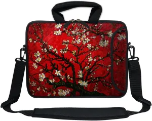 12 Inch Water Resistant Neoprene Laptop Bag with Reinforced Zipper, Strap, Pockets, Fits 11.6" to 12.3" Laptops