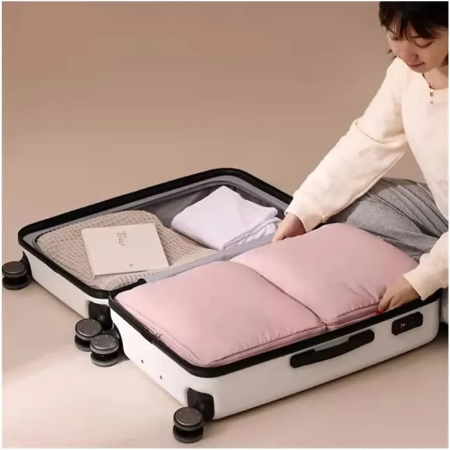 1/2/4PCS Foldable Compression Packing Bag Home Large Capacity Clothes Storage Bag Travel Portable Handheld Compression Bag(Grey-1PC,40X30X18cm)