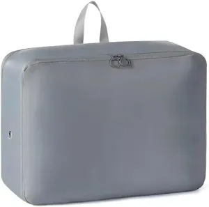 1/2/4PCS Foldable Compression Packing Bag Home Large Capacity Clothes Storage Bag Travel Portable Handheld Compression Bag(Grey-1PC,40X30X18cm)