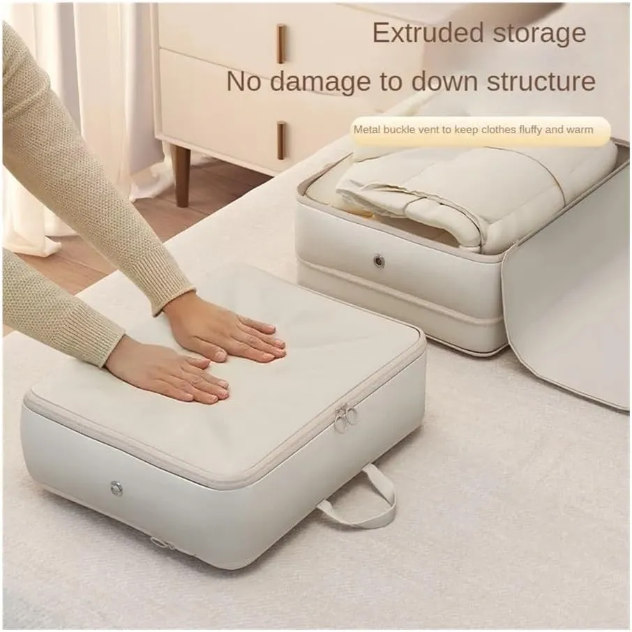 1/2/4PCS Foldable Compression Packing Bag Home Large Capacity Clothes Storage Bag Travel Portable Handheld Compression Bag(Grey-1PC,40X30X18cm)