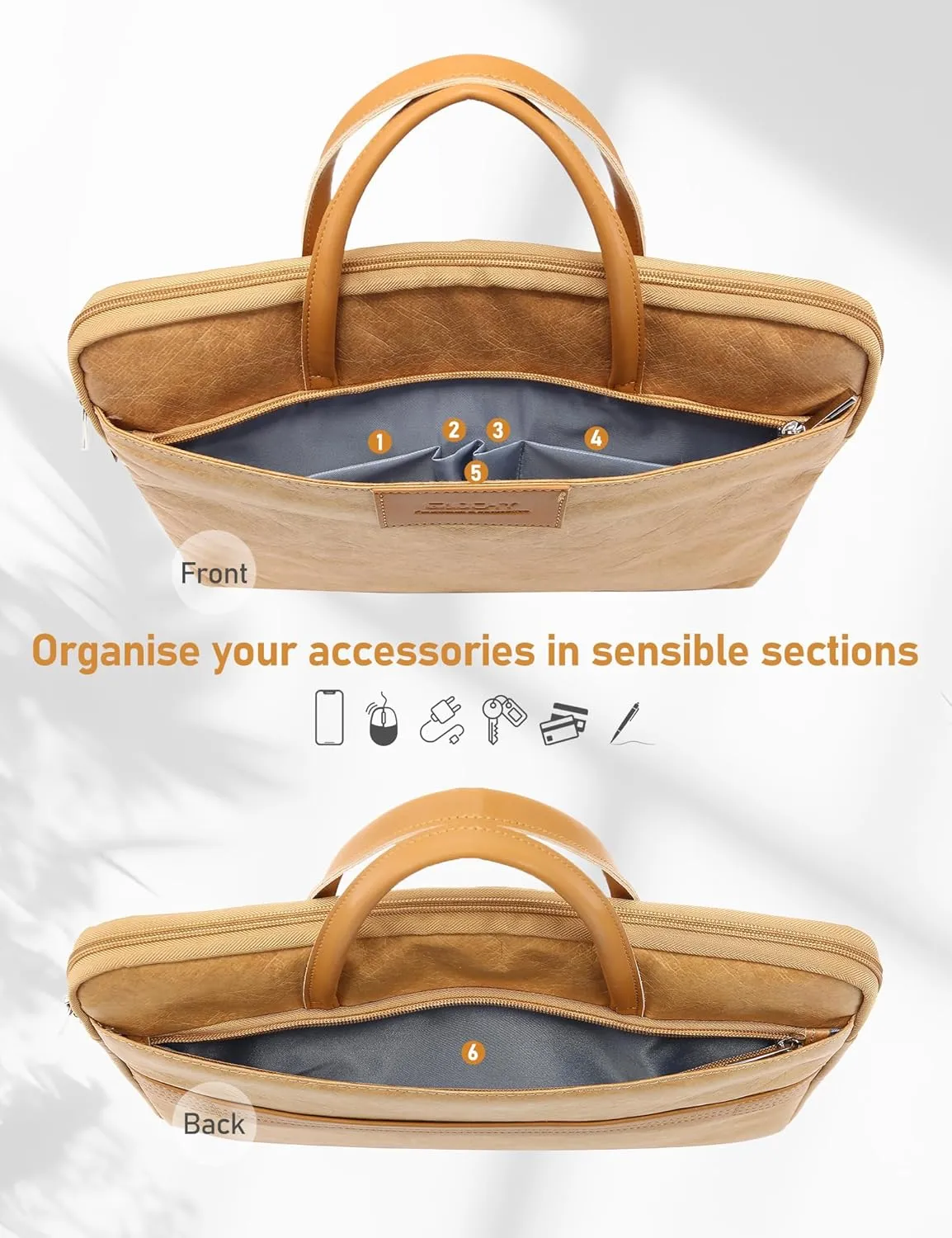 13-14 Inch Shockproof Laptop Sleeve with Handle, Computer Bag for MacBook Pro 14 M4/M3/M2/M1 Pro/Max, MacBook Air 13 M4/M3/M2, Zenbook 14, 14 Inch Chromebook, Latitude, IdeaPad, Autumn Oak
