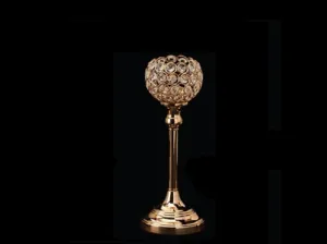 13" Designer Crystal Ball Candle Holder (1 Pc)