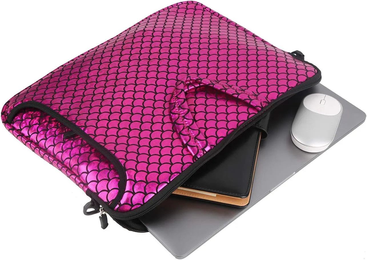15.6-Inch Laptop Shoulder Carrying Bag Case Sleeve For 14" 15" 15.6 inch Macbook/Notebook/Ultrabook/Chromebook, Mermaid Scale