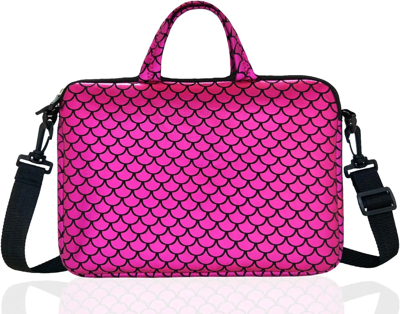 15.6-Inch Laptop Shoulder Carrying Bag Case Sleeve For 14" 15" 15.6 inch Macbook/Notebook/Ultrabook/Chromebook, Mermaid Scale