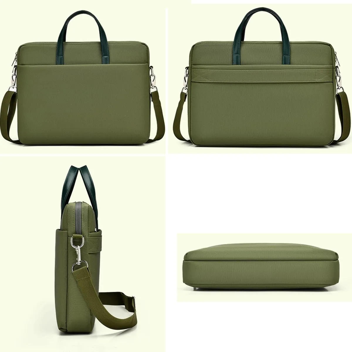 17.3 inch Laptop Sleeve Waterproof Laptop Shoulder Bag Computer Carrying Case Compatible with Lenovo Acer Dell HP 17 17.3 inch Notebook, ASUS TUF Gaming F17 17.3”/ Vivobook 17.3", Army Green