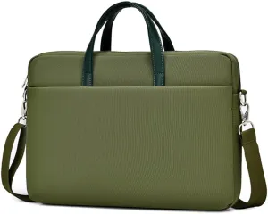 17.3 inch Laptop Sleeve Waterproof Laptop Shoulder Bag Computer Carrying Case Compatible with Lenovo Acer Dell HP 17 17.3 inch Notebook, ASUS TUF Gaming F17 17.3”/ Vivobook 17.3", Army Green