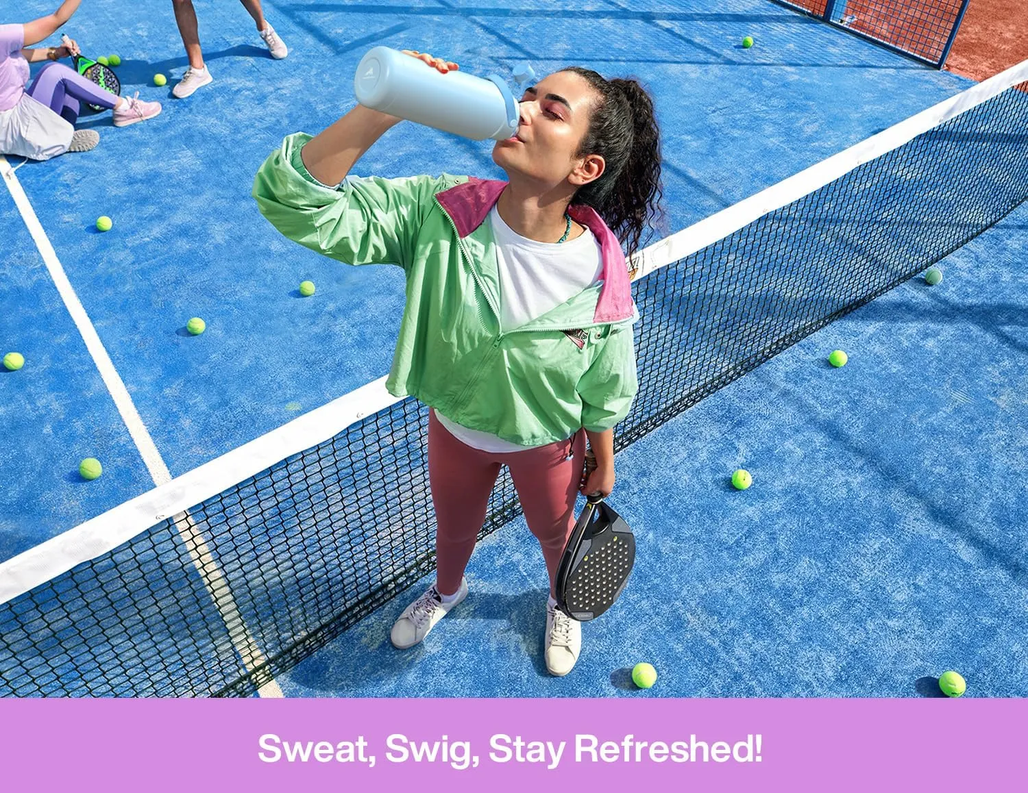 18 oz Insulated Water Bottle with 2-in-1 Straw and Spout Lid, Keep Cold 24H, Leak-Proof, Fits in Car Cup Holder, Stainless Steel Water Bottle for Sports, Travel, and School (Misty Lilac)