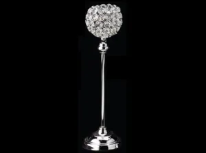 19" Designer Crystal Ball Candle Holder (1 Pc)