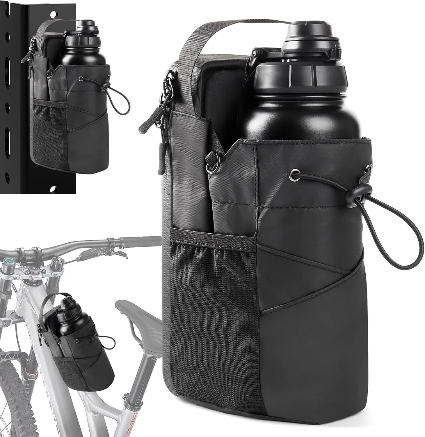 2-in-1 Unisex Magnetic Gym Bag, Suitable for Gym, Sports, Travel Magnetic Bag（Black）