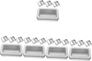 20pcs Trading Card Storage Box with Clear Window Compact Card Holder Design for Jewelry Beads and More