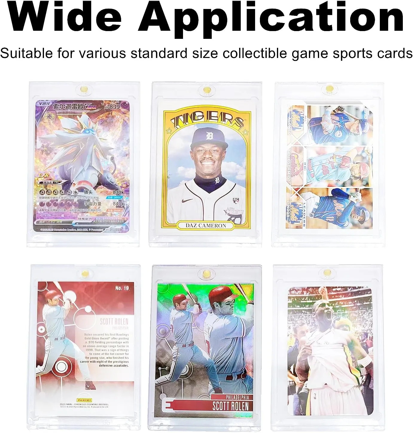 24 Pack Magnetic Card Holder 35pt One Touch Trading Hard Protector Case for Baseball Basketball Football Sports Cards