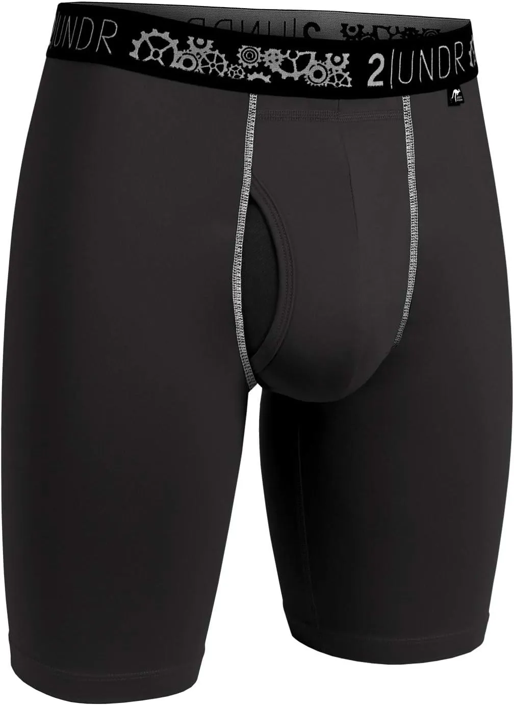 2UNDR Mens Gear Shift Performance 9" Boxer Long Leg Underwear