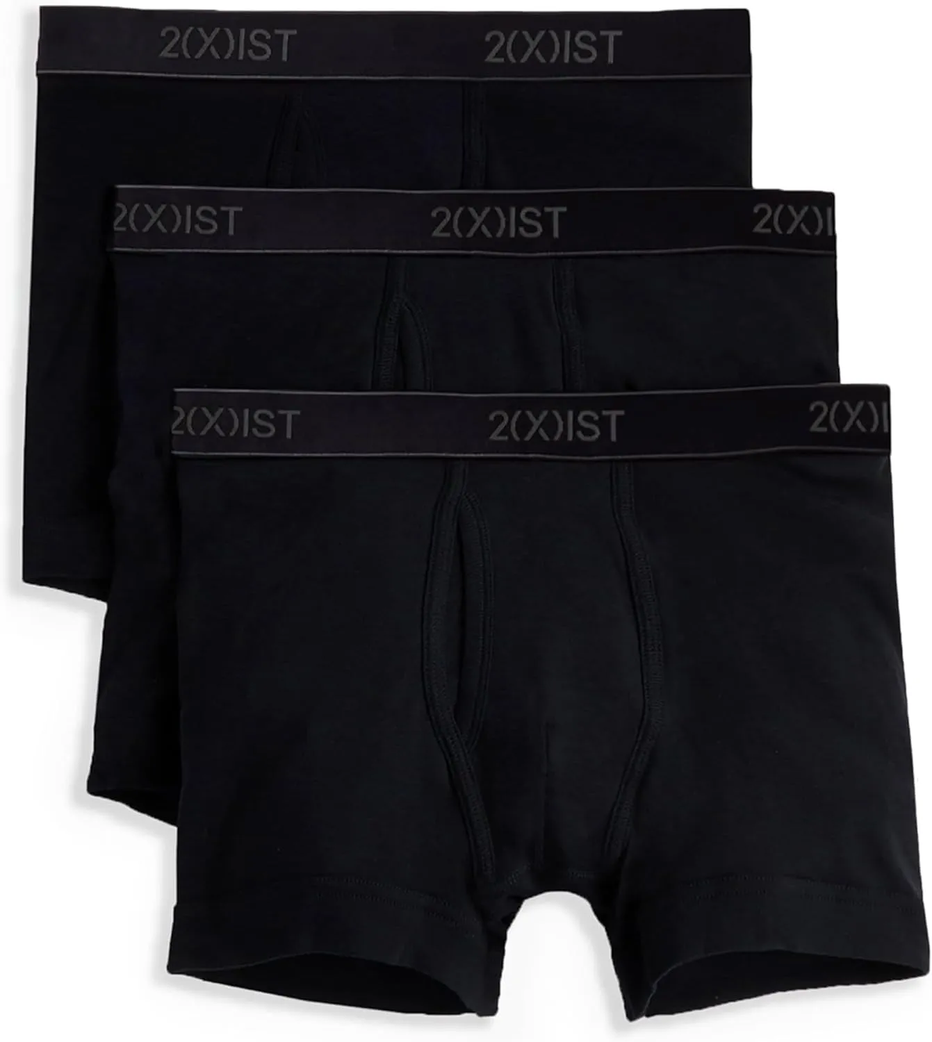 2(X)IST mens Essential Cotton Boxer Brief 3-pack