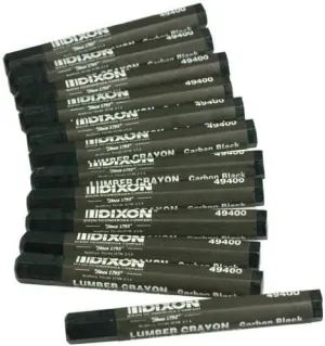 3 Pack Dixon 49400 Industrial Lumber Crayon - Carbon Black - 12 per Package