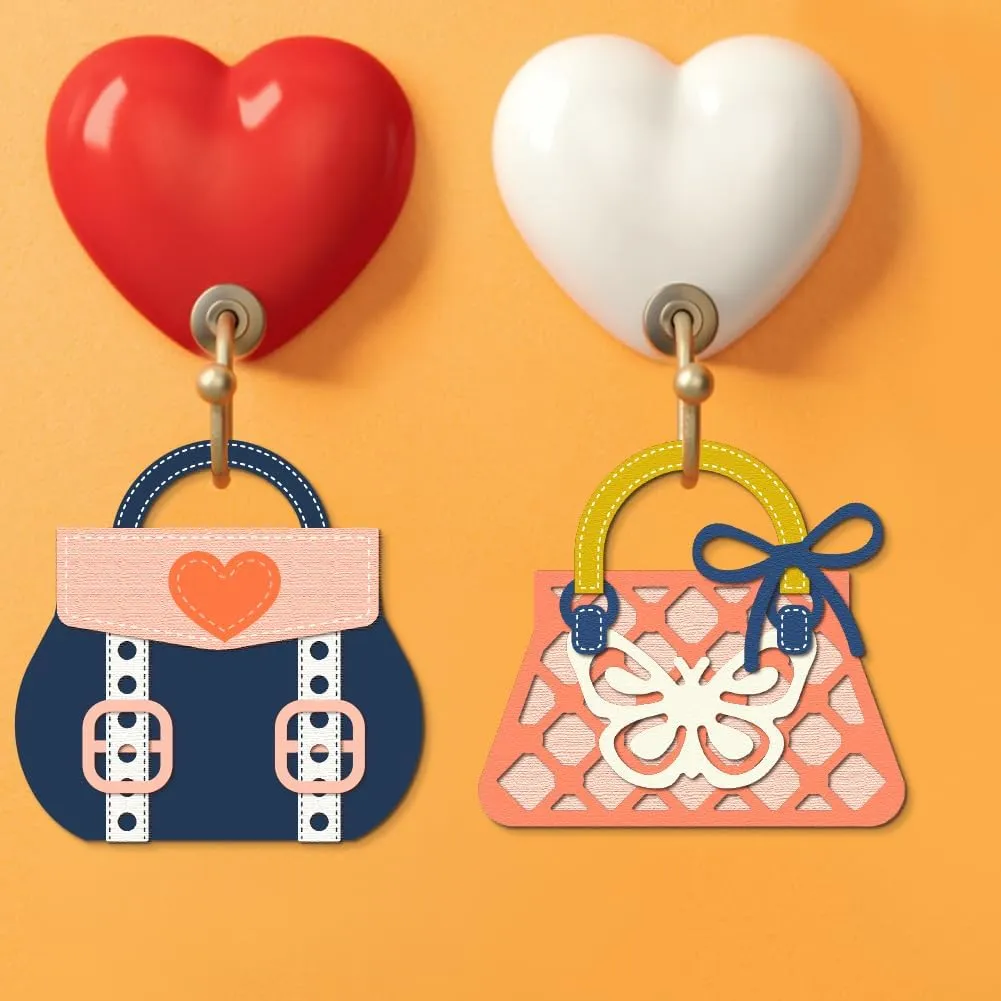 3D Handbag Cutting Dies for Card Making Small Tote Bag Metal Card Die Cuts Scrapbooking Embossing Template Dies for DIY Birthday Greeting Cards Craft Paper Photo Album Invitation Decor