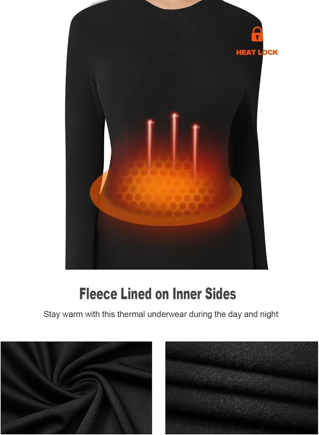4 Pack Women’s Thermal Shirts, Women Fleece Lined Compression Long Sleeve Base Layer Tops for Winter Cold Weather