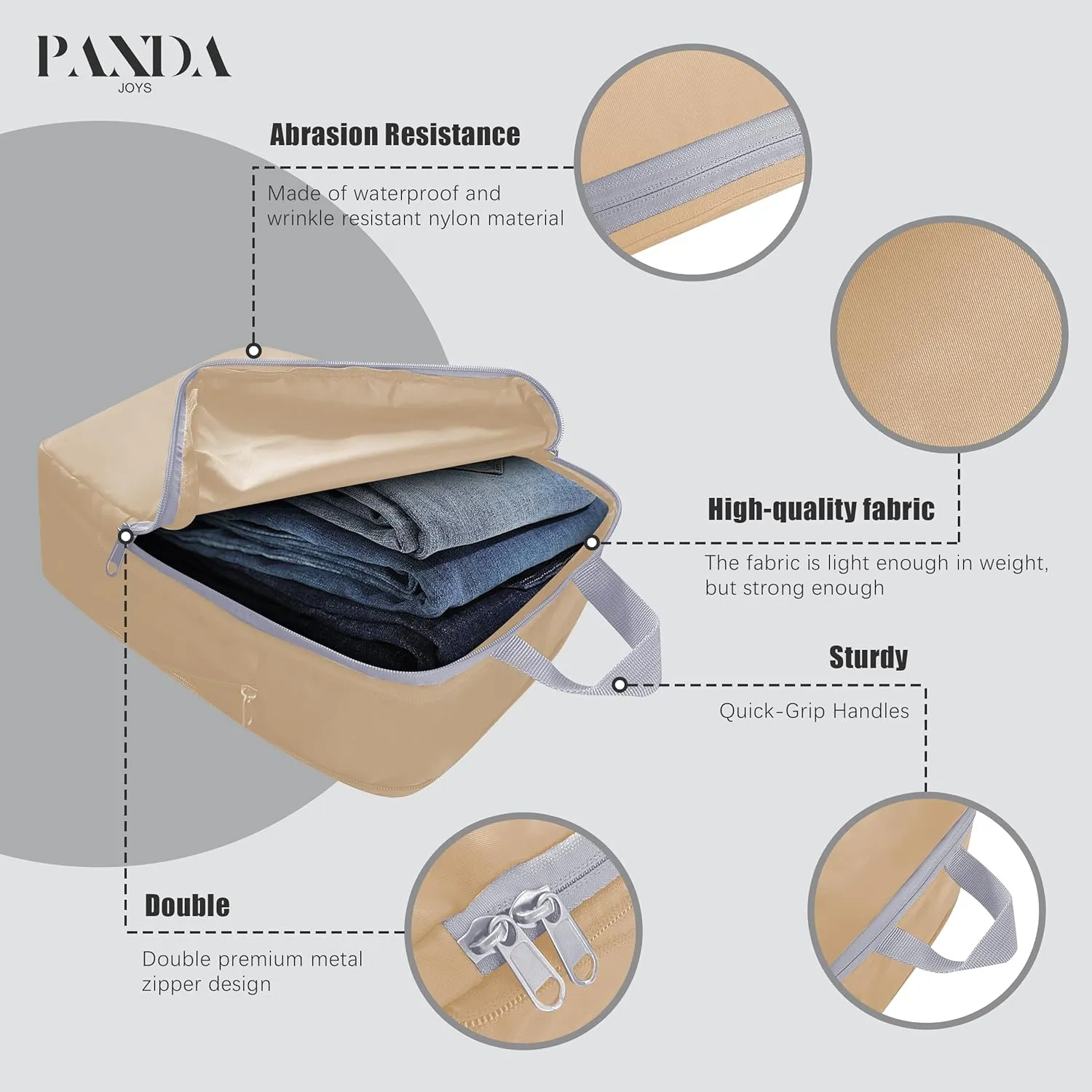 4 Set Compression Packing Cubes Travel - Travel Accessories Expandable Packing Organizers for Carry On - Essentials Luggage Travel Bags