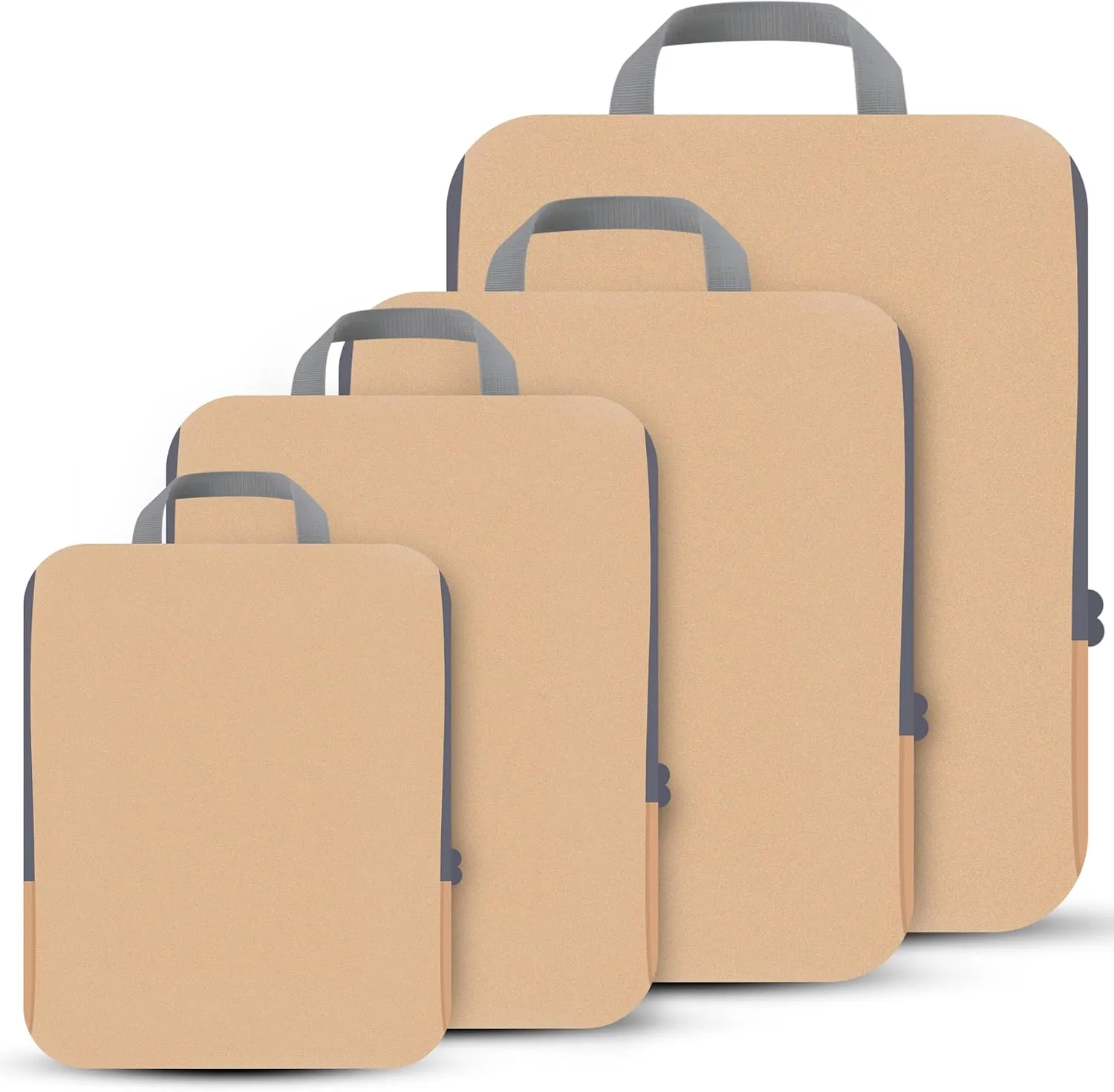 4 Set Compression Packing Cubes Travel - Travel Accessories Expandable Packing Organizers for Carry On - Essentials Luggage Travel Bags