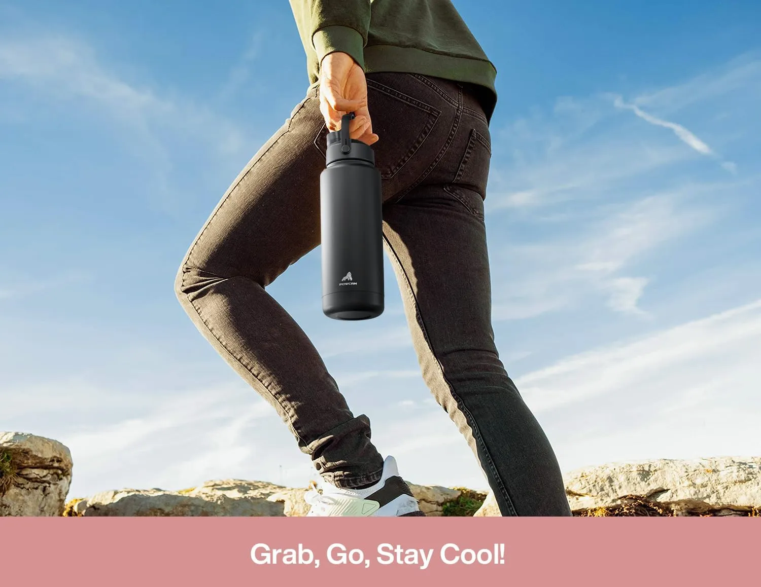 40 oz Insulated Water Bottle with 2-in-1 Straw and Spout Lid, Keep Cold 24H, Leak-Proof, BPA-Free, Double Wall Stainless Steel Water Bottle for Sports, Gym, Travel, and School (Cotton Candy)