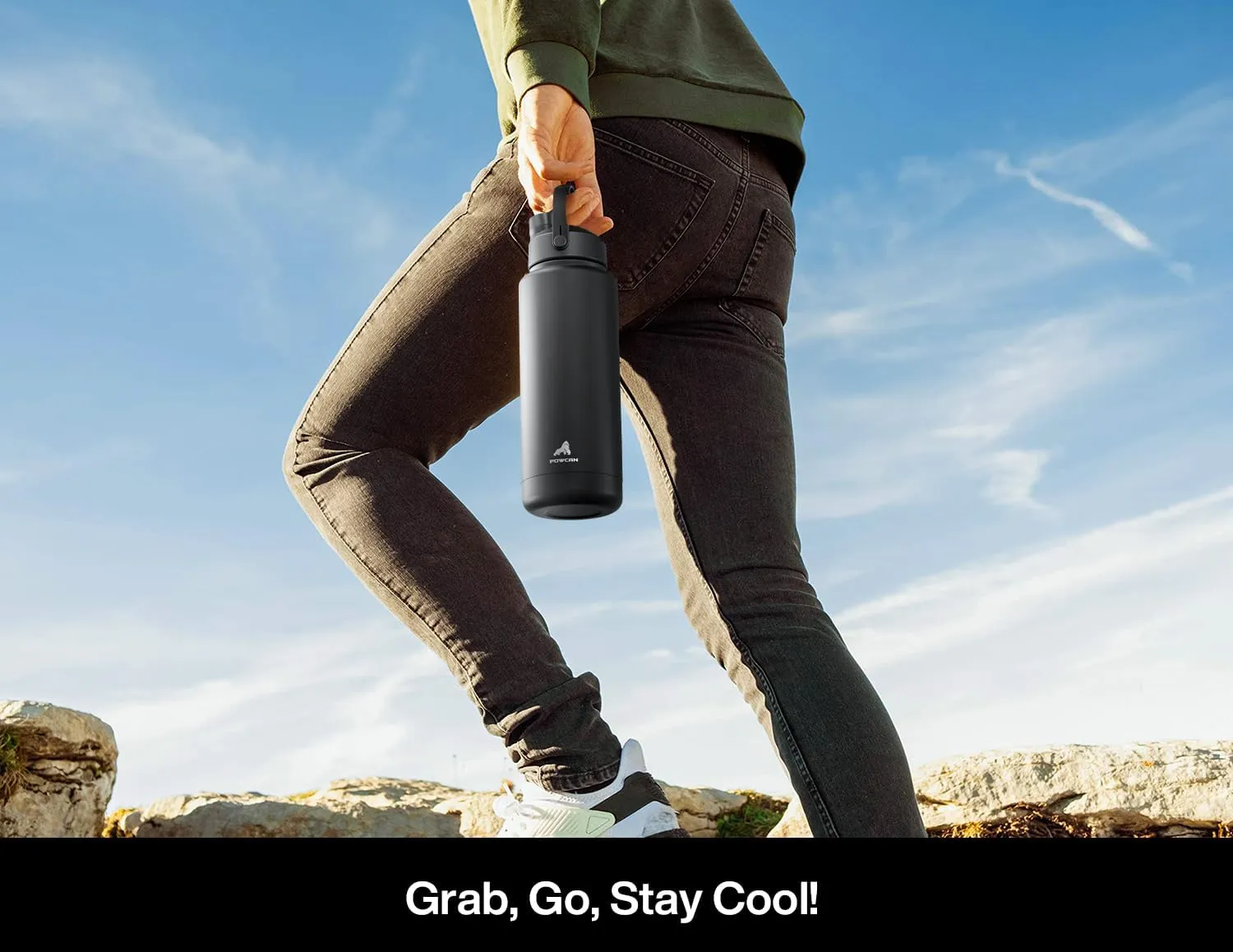40 oz Insulated Water Bottle with 2-in-1 Straw and Spout Lid, Keep Cold 24H, Leak-Proof, BPA-Free, Double Wall Stainless Steel Water Bottle for Sports, Gym, Travel, and School (Frosty Birch)