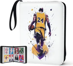 400 Pockets Basketball Card Binder for Basketball Trading Cards Collectors,Portable Waterproof Card Storage Bag with Removable Sleeves,Compatible with Basketball Cards 2024-2025