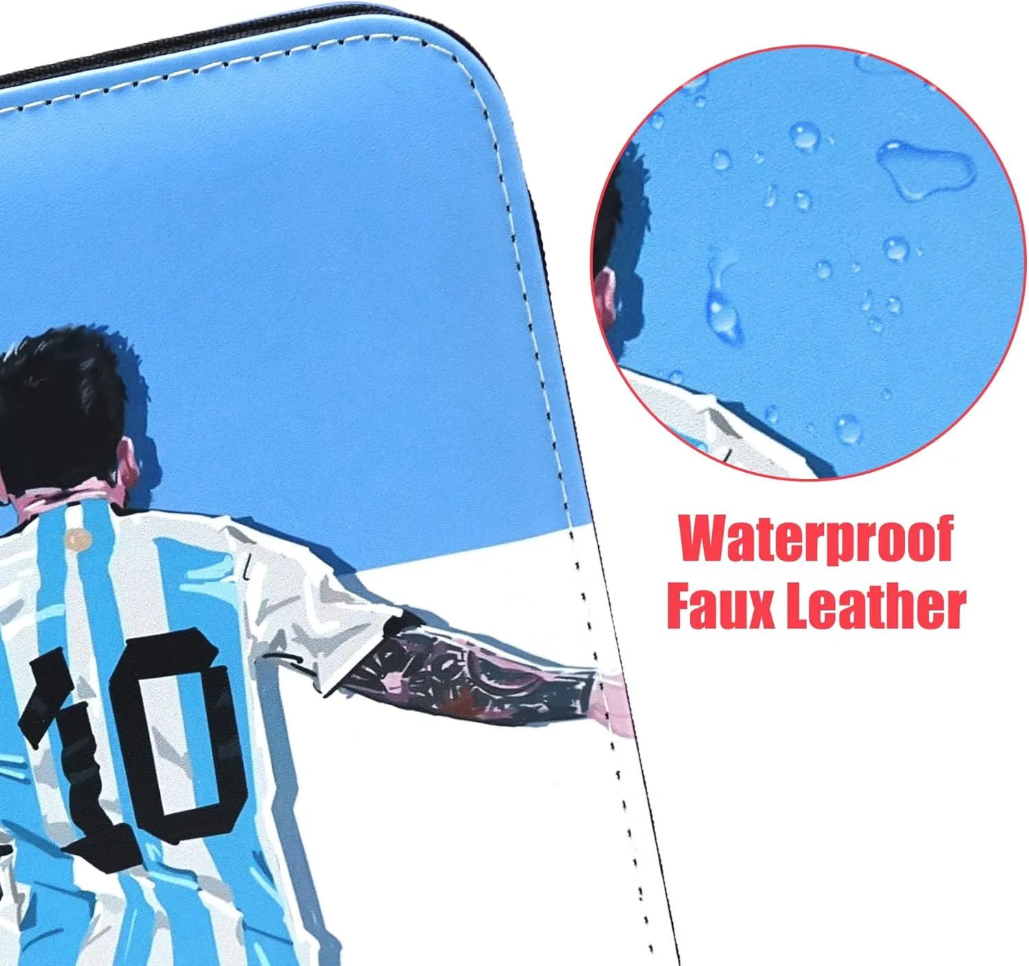 400 Pockets Soccer Card Binder for Soccer Trading Cards 2024-2025,Portable Waterproof Storage Bag with Removable Sleeves for Sports TCG Cards Collectors