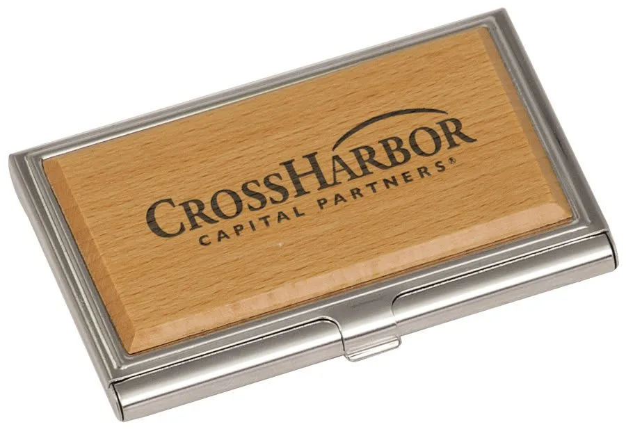 5 Metal/Wood Business Card Holders