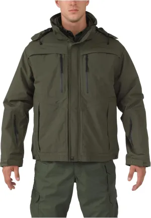 5.11 Tactical Men's Valiant Duty Jacket, High Performance Rain Coat Jacket For Men, Multiple Color Options, Style 48153