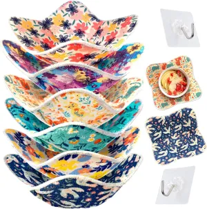6 Pack Bowl Cozy, Bowl Huggers with Floral Designs, Microwave Bowl Huggers, Hot Bowl Cozy Holder, Bowl Hugger, Soup Bowl Cozy, Hot bowl Holder, Bowl Holders, Bowl Cozy Set