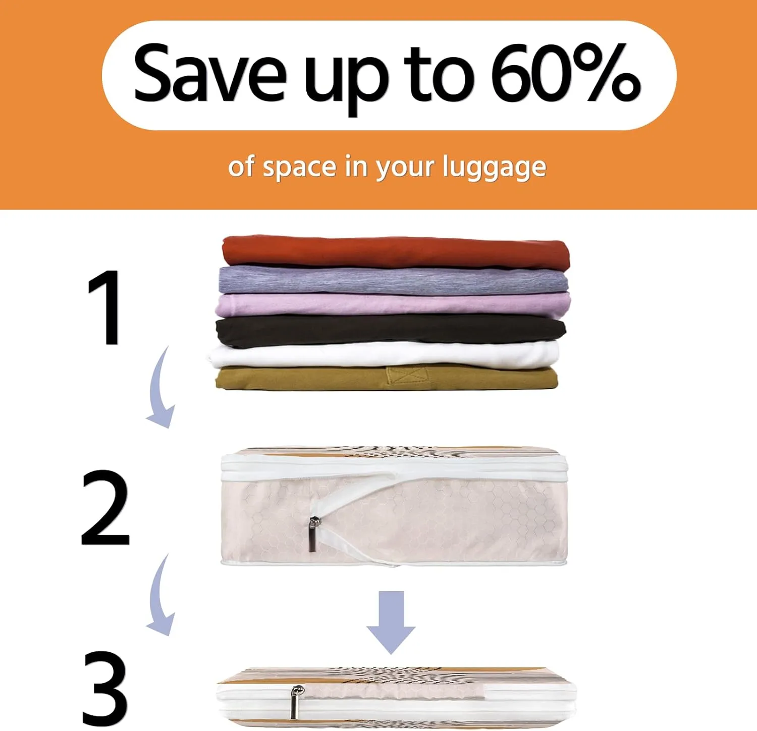 6 Pcs Compression Packing Cubes Waterproof Suitcase Travel Bag Luggage Backpack Organizer Travel Cubes for Packing-Bohemian