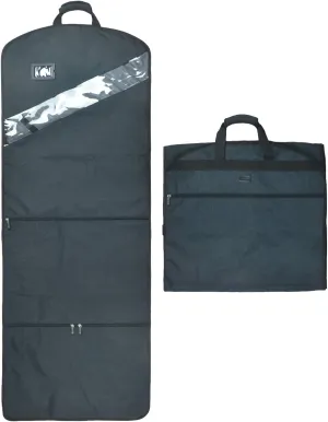 66'' Tri-fold Extra Long Dress Garment Bag, Premium & Breathable Tear-resistant Hanging Suit Cover for Travel and Storage (Standard)