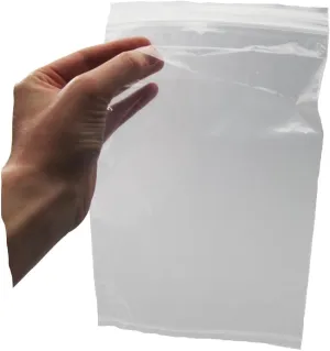 6" x 9" x 2 mil Clear Plastic Zip Top Specimen Bag with Paperwork Pouch w/Back Flap (Case of 1,000)