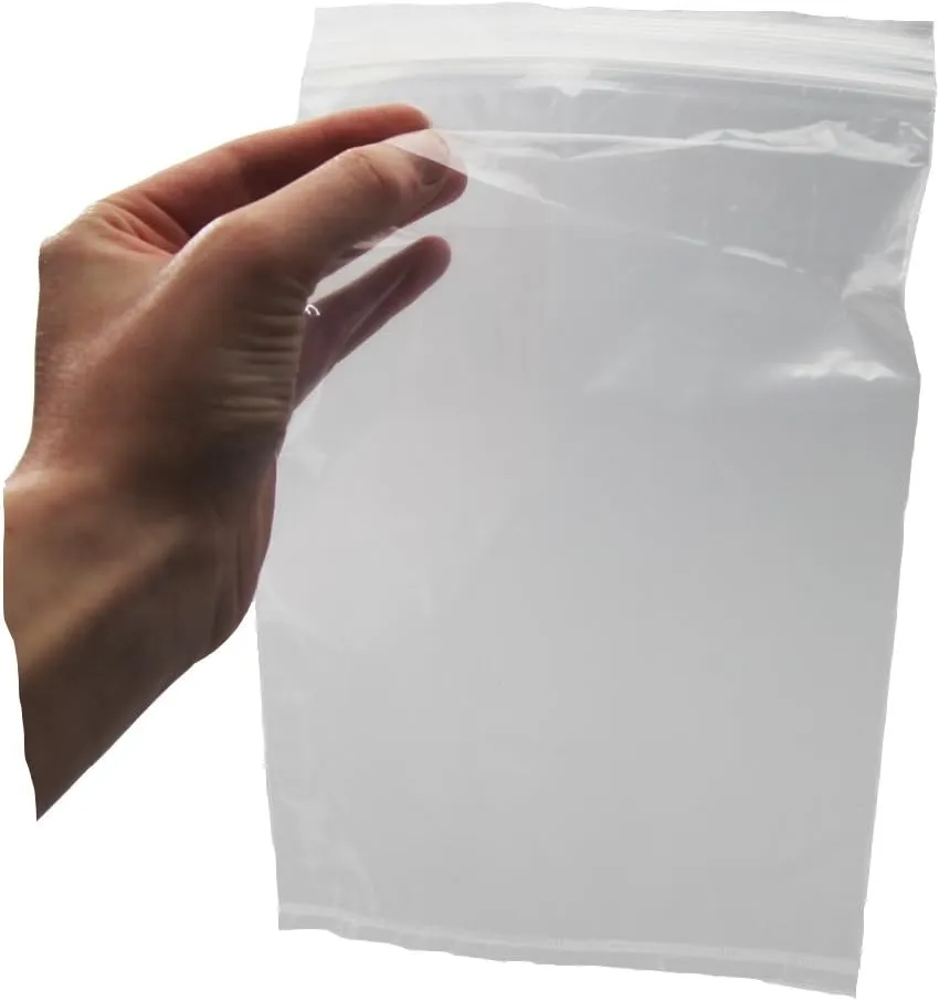 6" x 9" x 2 mil Clear Plastic Zip Top Specimen Bag with Paperwork Pouch w/Back Flap (Case of 1,000)