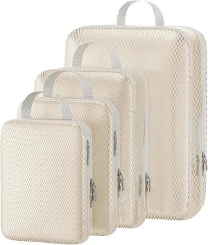 8 Set Packing Cubes for Travel - Double Zipper Compression Design, Space Saving, Sorting and Organizing Travel Luggage Items