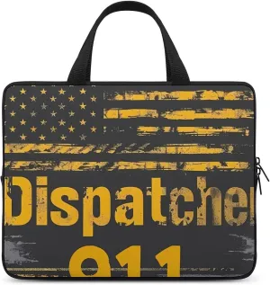 911 U.S. Flag Dispatcher Laptop Sleeve Bag Computer Protective Case Handbag Shoulder Bags