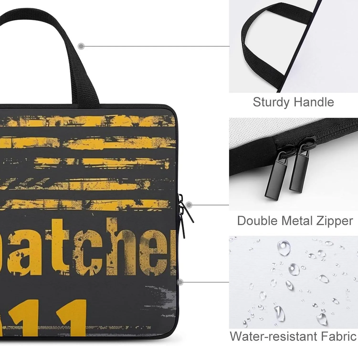 911 U.S. Flag Dispatcher Laptop Sleeve Bag Computer Protective Case Handbag Shoulder Bags