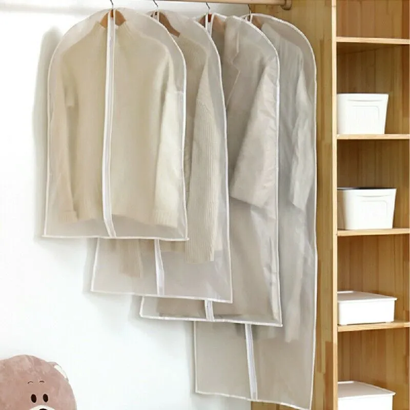 9pcs/Set Hanging Garment Bag Moth-Proof w/ Study Full Zipper for Closet Storage