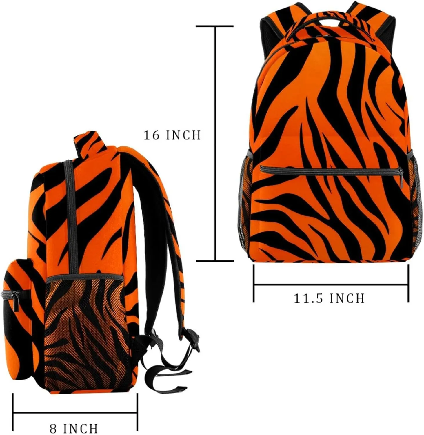 Abstract Animal Tiger Print Backpack Purse for Women Laptop Travel Bag with Multiple Pockets for Men Women Backpack