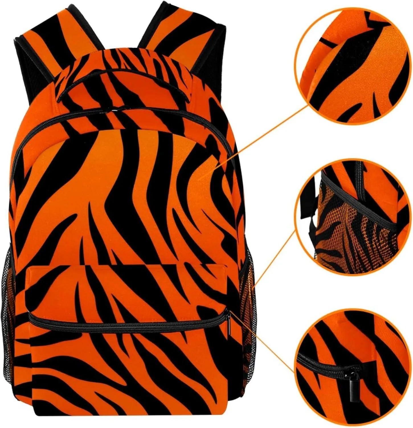 Abstract Animal Tiger Print Backpack Purse for Women Laptop Travel Bag with Multiple Pockets for Men Women Backpack