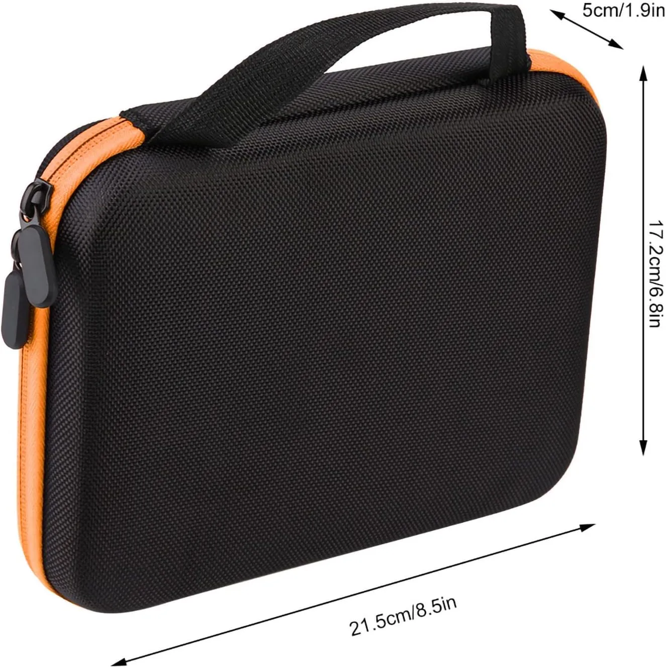 Acouto 63 Slots Essential Oil Storage Carrying Case, Portable Aromatherapy Essential Oil Bag Box Nail Polish Holders, for Fragrance Oils, Nail Polish 1ML 2ML 3ML (Orange)