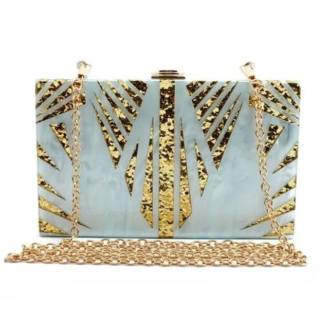 Acrylic Clutches Sequin Pattern Evening Bags