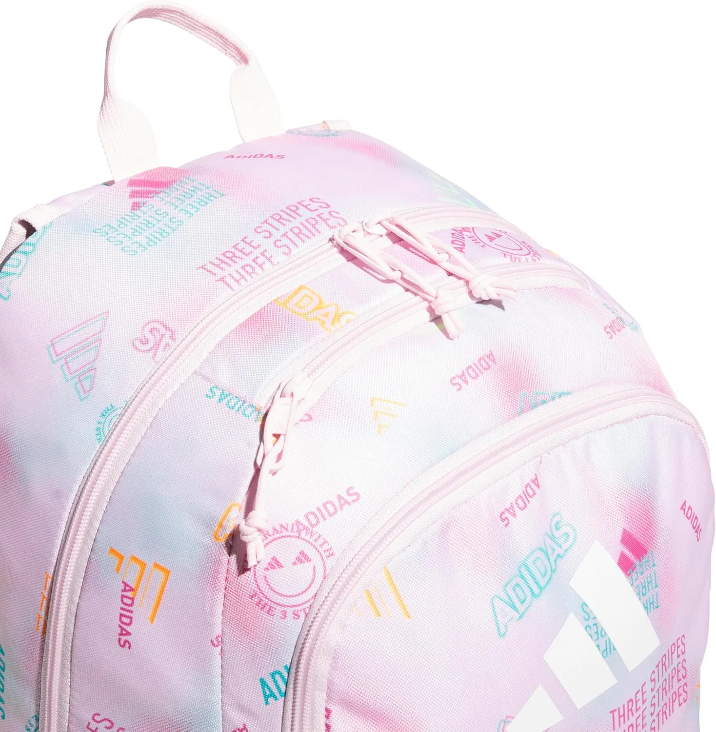 adidas Affiliate Small Backpack for Women and Men, Durable Bag with Laptop Sleeve, Adi Haze Clear Pink/White, One Size