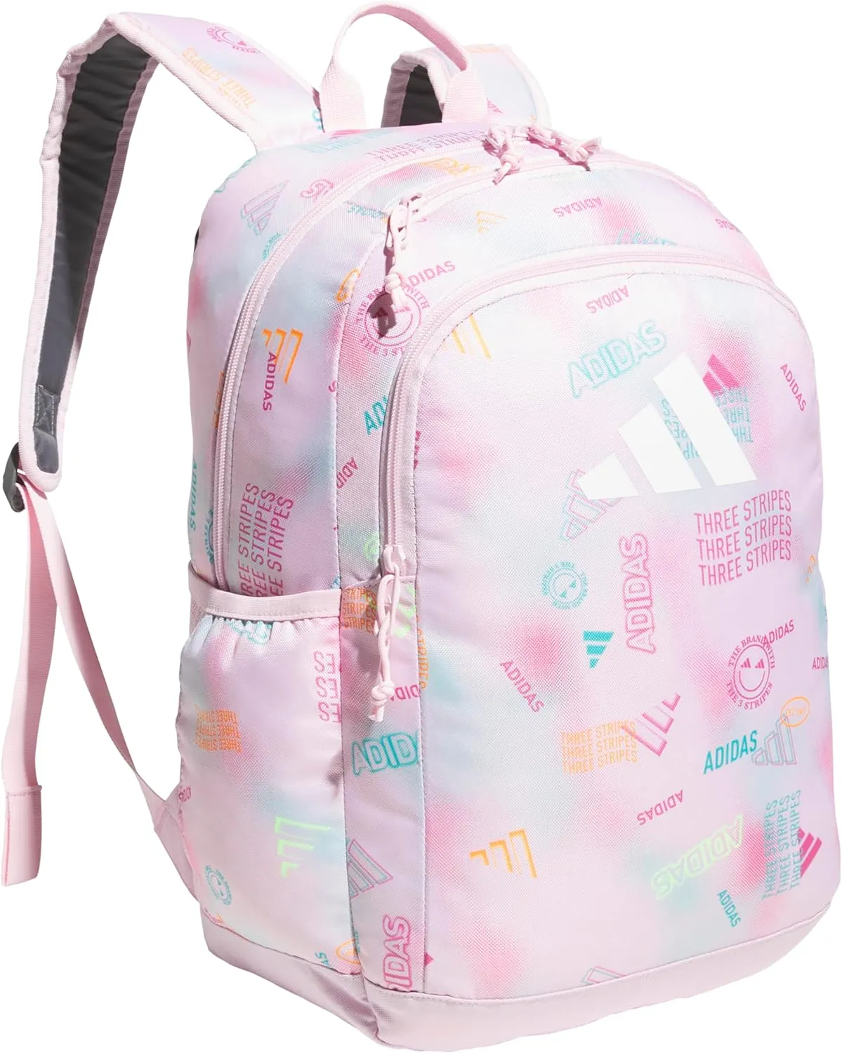 adidas Affiliate Small Backpack for Women and Men, Durable Bag with Laptop Sleeve, Adi Haze Clear Pink/White, One Size