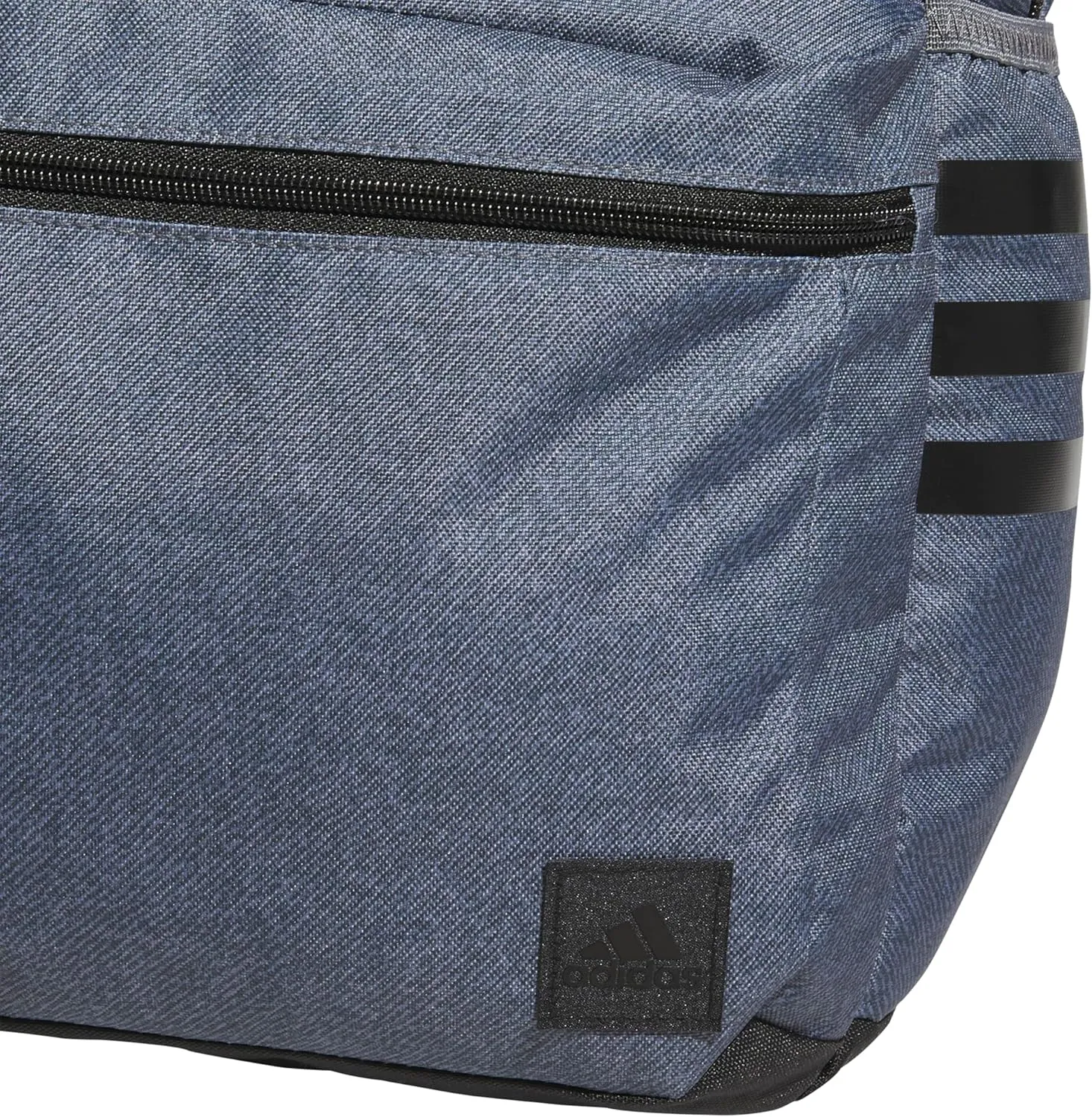 adidas Classic 3-Stripe Durable Backpack Student Athletic Sport Laptop Book Bag, Twill Onix Grey/Black/5.0, One Size