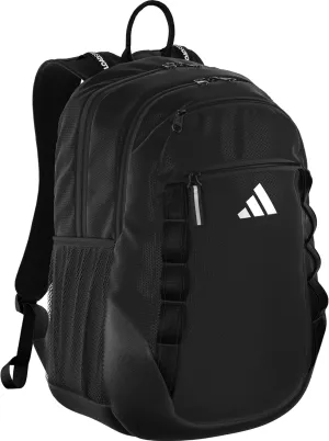 adidas Excelerator Backpack (33L) Large Durable Athletic Student Laptop Book Bag-Boys/Girls, Black/White, One Size