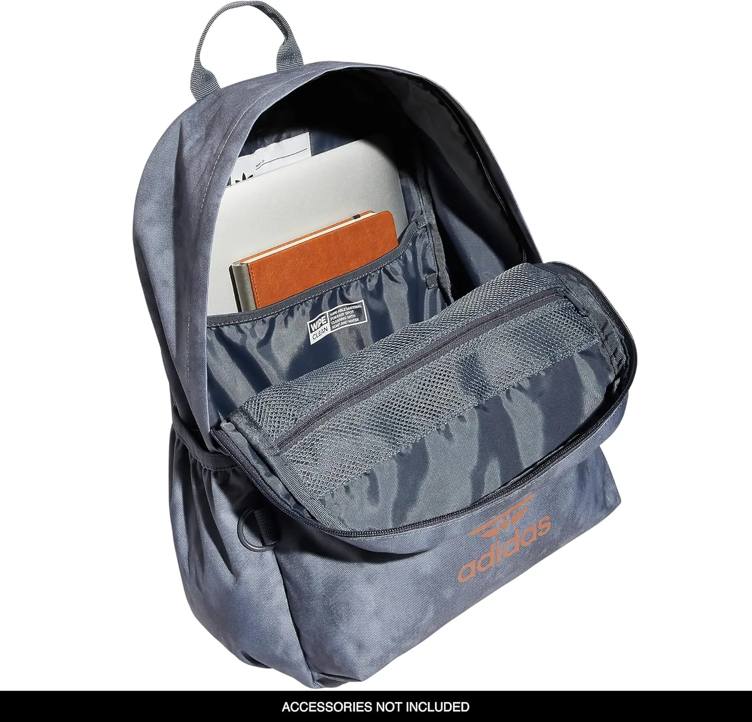 adidas Originals Trefoil 2.0 Backpack, Stone Wash Grey/Rose Gold/Onix Grey, One Size